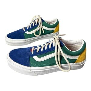 Vans Men’s Size 5 Yacht Club Old Skool Sneakers Blue Green Yellow Sk8 Skateboard